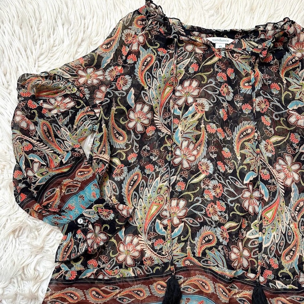 Sundance floral sheer top 😍
